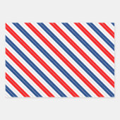 Americana Red White Blue Stars & Stripes Geschenkpapier Set (Vorderseite 3)