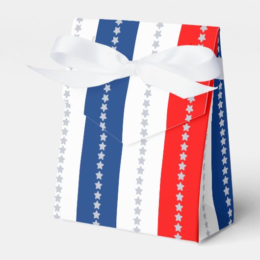 Americana Red White Blue Stars & Stripes Geschenkschachtel (Vorderseite)