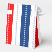 Americana Red White Blue Stars & Stripes Geschenkschachtel (Rückseite)