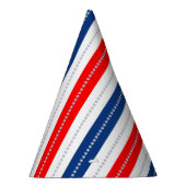 Americana Red White Blue Stars & Stripes Partyhütchen (Rechts)