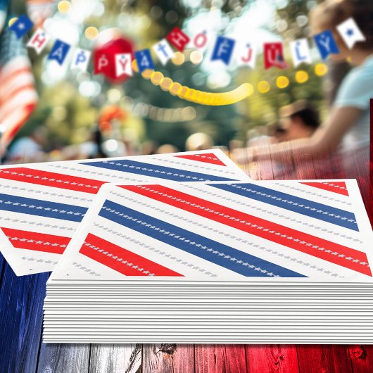 Americana Red White Blue Stars & Stripes Serviette