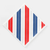 Americana Red White Blue Stars & Stripes Serviette (Ecke)