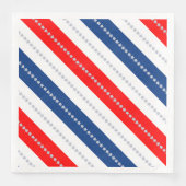 Americana Red White Blue Stars & Stripes Serviette (Vorderseite)