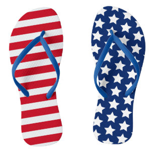 Americana Red White Blue US Flagge Badesandalen