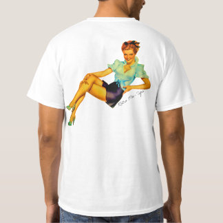 Americana Retro Button Up Girl der 1950er Jahre T-Shirt