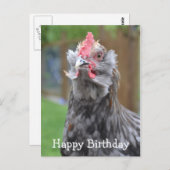 Americana Rooster Happy Birthday Postkarte (Vorne/Hinten)