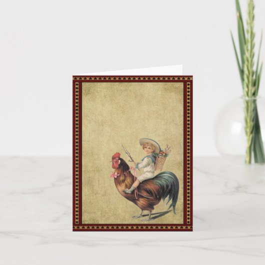 Americana Rooster- Prim Lil Note Cards Karte (Vorderseite)