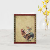 Americana Rooster- Prim Lil Note Cards Karte (Gelbe Blume)