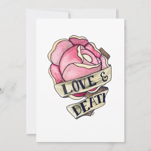 Americana rose art feiertagskarte (Vorderseite)