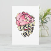 Americana rose art feiertagskarte (Stehend Vorderseite)