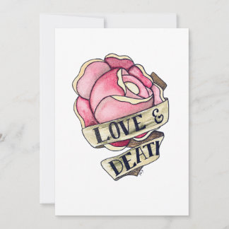 Americana rose art feiertagskarte