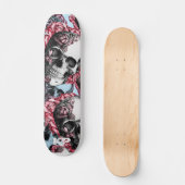 Americana Rose Skulls Skate Deck. Skateboard (Vorderseite)