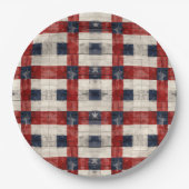 Americana Rot Weiß Blau Papierplatten Pappteller (Vorderseite)