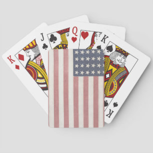 Americana Rot Weiß und Blau Vintage-Flagge Spielkarten