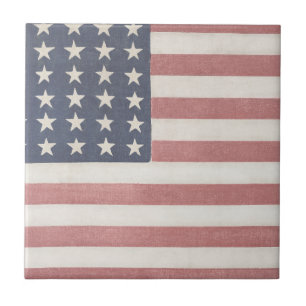 Americana Rustikale amerikanische Flagge Fliese