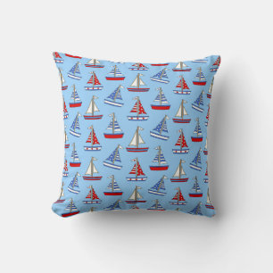 Americana Sailboat Pillow Kissen