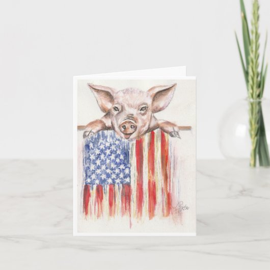 Americana-Schwein Karte (Vorderseite)