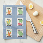 Americana Seed Packet Folk Art Geschirrtuch (Viertel Falte)