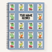 Americana Seed Packet Folk Art Recipe Notizblock (Vorderseite)