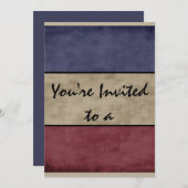 Americana Sie sind in ein Party nach Maß eingelade Einladung (Vorne/Hinten)
