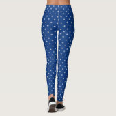 Americana Star Spangled Silver Stars On Navy 3 Leggings (Rückseite)