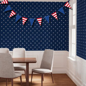 Americana Stars And Stripes Red White Blue Flag Wimpelkette