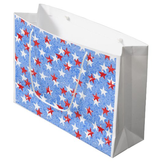 Americana Stars Geschenktasche Große Geschenktüte (Vorderseite Schrägansicht)