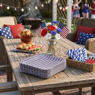 Americana Sterne und Streifen Pappteller