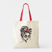 Americana-Stil Frau Tragetasche (Rückseite)