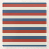 Americana Stripes - Patriotischer Untersetzer (Vorderseite)