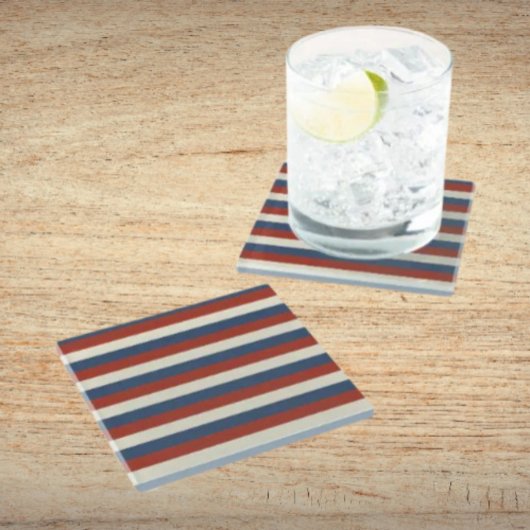 Americana Stripes - Patriotischer Untersetzer