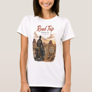 Americana-T-Shirt für Damen mit Vintage-Motorrad-R T-Shirt