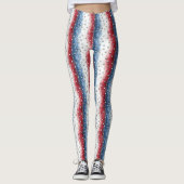 Americana Watercolor Stars & Stripe Leggings (Vorderseite)