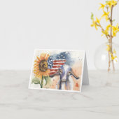 Americana-Ziege von Sherry Karte (Gelbe Blume)