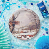 AmericanaAnsammlungs-hölzerner Schnee-Papierplatte Pappteller (Party)