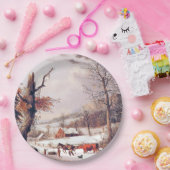 AmericanaAnsammlungs-hölzerner Schnee-Papierplatte Pappteller (Party)