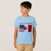 AMERICANADIAN 2 das blaue T-Stück Jungen T-Shirt (Vorne ganz)