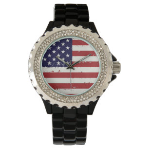 AmericanaFlagge-Uhr Armbanduhr