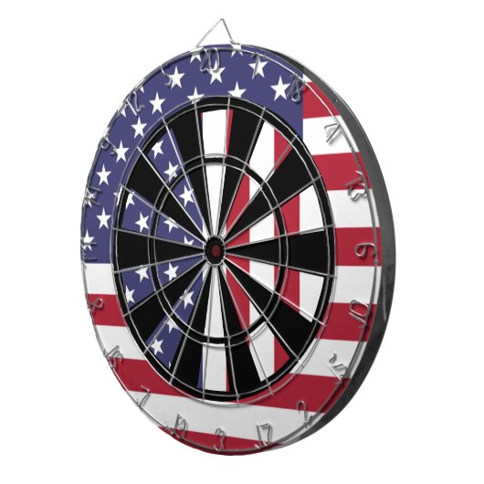 Americanaflaggen-Kunst-multi Ring Dartscheibe (Vorderseite rechts)