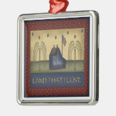 Americanaland-patriotisches Weihnachtsgeschenk Ornament Aus Metall (Links)