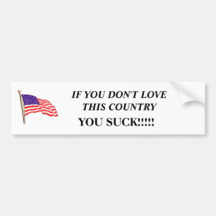 AmericanFlag01, WENN SIE NICHT LIEBE DIESES LAND Autoaufkleber