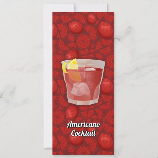Americano Cocktail Einladung (Vorderseite)