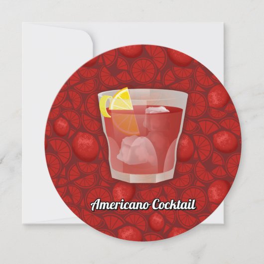 Americano Cocktail Einladung (Vorderseite)