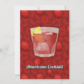 Americano Cocktail Einladung (Vorderseite)