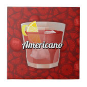 Americano-Cocktail Fliese (Vorderseite)