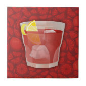 Americano-Cocktail Fliese (Vorderseite)