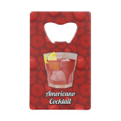 Americano-Cocktail Geldkarten Flaschenöffner (Vorderseite)