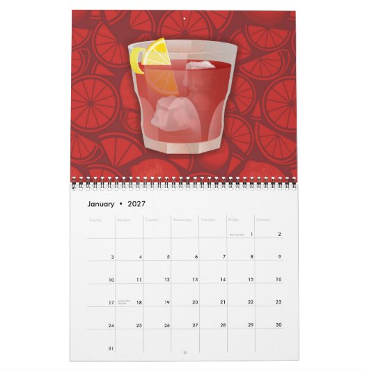 Americano-Cocktail Kalender (Jan 2027)