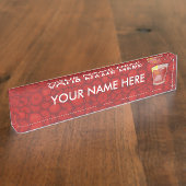 Americano-Cocktail Namensplakette (Seite)