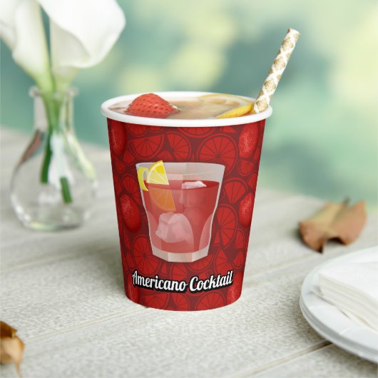 Americano Cocktail Paper Cups Pappbecher (In Situ)